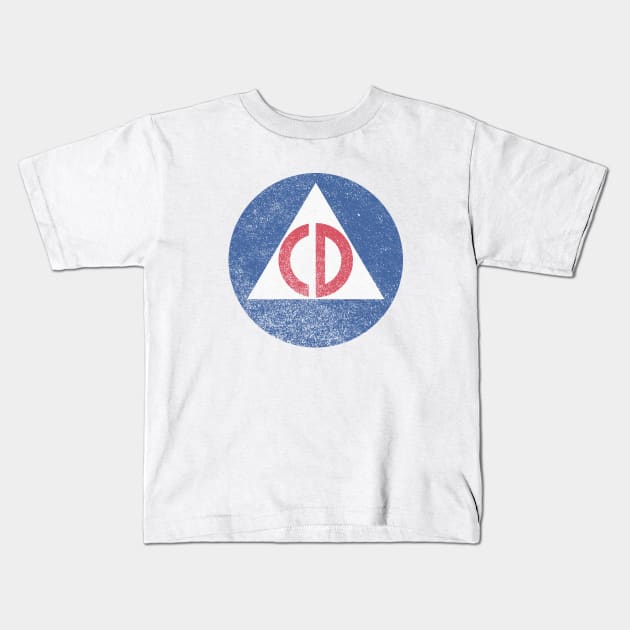 Civil Defense (faded) Kids T-Shirt by GloopTrekker